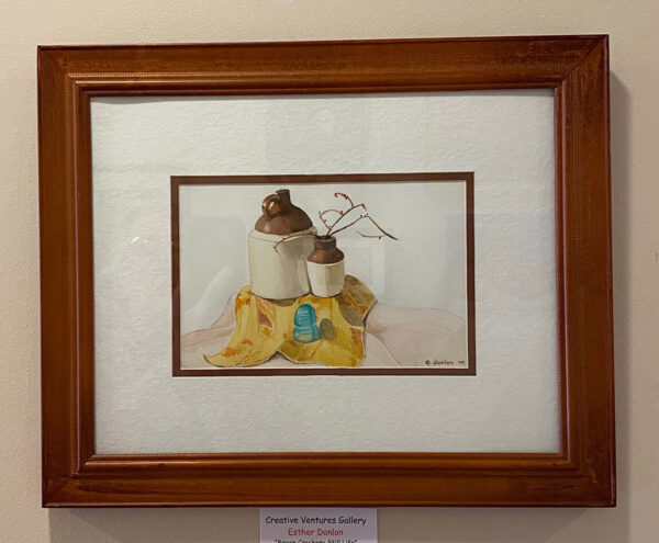 Brown Crockery Still Life by Esther Donlon